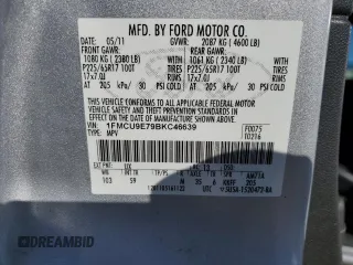 2011 Ford Escape Limited with VIN 1FMCU9E79BKC46639, listed as a Copart auction lot 51257655 with 152,748 mi miles and Salvage Title. Bid and sale history available at DreamBid. Image 15.