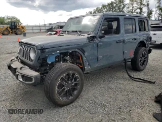 2025 Jeep Wrangler Sahara with VIN 1C4RJXP65SW579073, listed as a Copart auction lot 62026945 with 1,316 mi miles and Clean title. Bid and sale history available at DreamBid. Image 1.