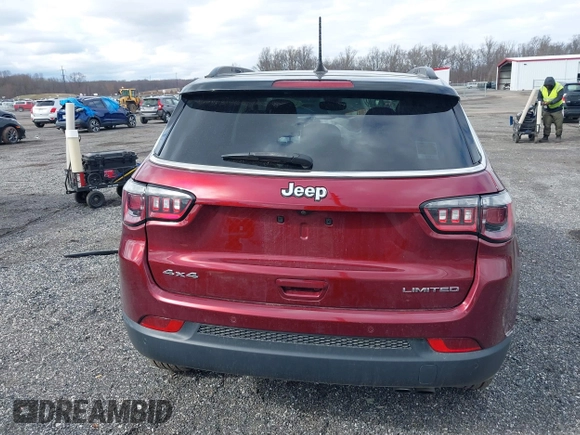 2021 Jeep Compass Limited with VIN 3C4NJDCB3MT601337, listed as a IAAI auction lot 41808321 with 38,209 mi miles and . Bid and sale history available at DreamBid. Image 16.
