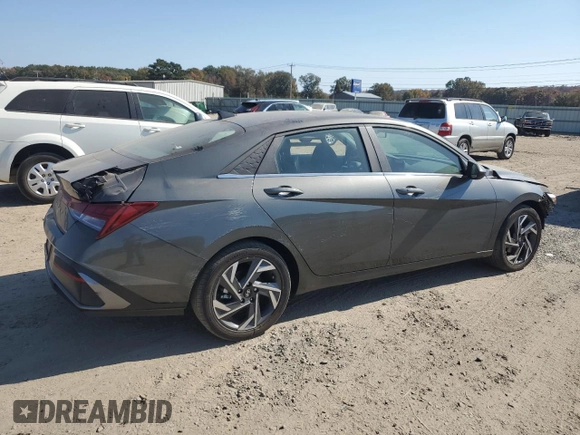 2024 Hyundai Elantra SEL with VIN KMHLS4DG0RU717599, listed as a Copart auction lot 76830314 with 7,205 mi miles and Salvage title. Bid and sale history available at DreamBid. Image 3.