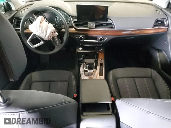 2025 Audi Q5 Premium with VIN WA1ABAFY5S2043719, listed as a Copart auction lot 57621145 with Not provided miles and Salvage title. Bid and sale history available at DreamBid. Image 8.