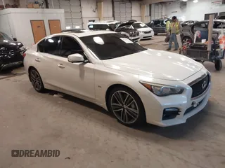 2016 Infiniti Q50 3.0t Premium with VIN JN1EV7APXGM303157, listed as a IAAI auction lot 41292630 with 108,876 mi miles. Bid and sale history available at carsss.com. Image 1.