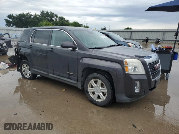 2014 GMC Terrain SLE with VIN 2GKALMEK5E6277582, listed as a Copart auction lot 55046245 with 154,634 mi miles and Salvage Title. Bid and sale history available at DreamBid. Image 4.