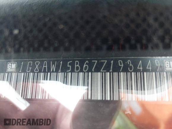 2007 Saturn ION z VIN 1G8AW15B67Z193449, wystawiony jako IAAI lot #42285412 z przebiegiem 166 271 mil mil oraz . Historia ofert i sprzedaży dostępna na DreamBid. Obrazek 9.