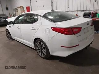 2015 Kia Optima SX with VIN 5XXGR4A74FG487895, listed as a IAAI auction lot 42111045 with 109,442 mi miles and . Bid and sale history available at DreamBid. Image 3.