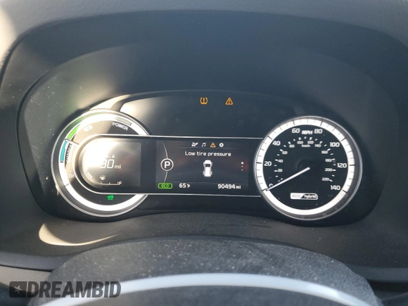 2019 Kia Niro LX with VIN KNDCB3LC6K5253277, listed as a Copart auction lot 52574685 with 90,494 mi miles and Salvage Title. Bid and sale history available at carsss.com. Image 9.