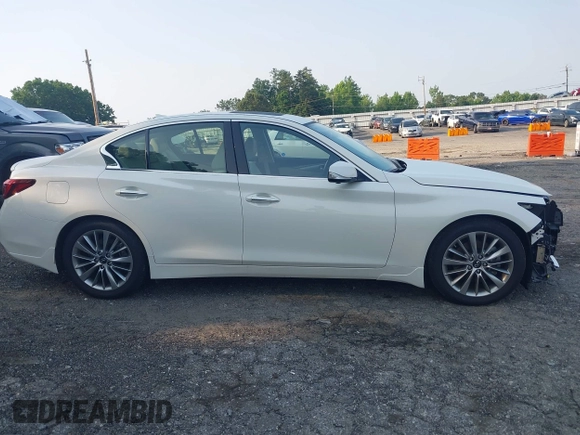 2023 Infiniti Q50 Luxe with VIN JN1EV7BP6PM512345, listed as a IAAI auction lot 42388297 with 11,204 mi miles and . Bid and sale history available at DreamBid. Image 13.