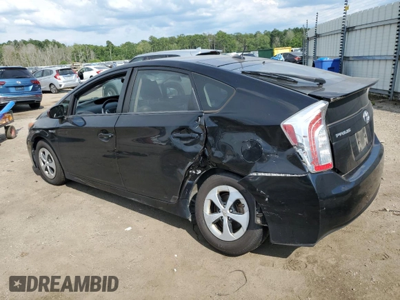 2012 Toyota Prius One with VIN JTDKN3DU7C5474043, listed as a Copart auction lot 62033154 with 136,708 mi miles and Salvage Title. Bid and sale history available at carsss.com. Image 2.