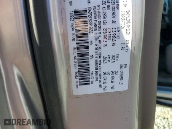 2003 Dodge Caravan SE with VIN 1D4GP243X3B196521, listed as a Copart auction lot 43791845 with Not Provided miles and Salvage Title. Bid and sale history available at carsss.com. Image 16.