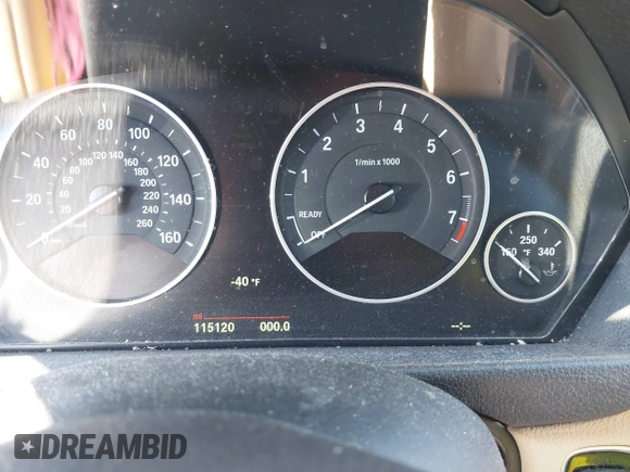 2015 BMW 3 Series 328i with VIN WBA3A5G55FNS91189, listed as a IAAI auction lot 41296279 with 115,120 mi miles. Bid and sale history available at carsss.com. Image 7.