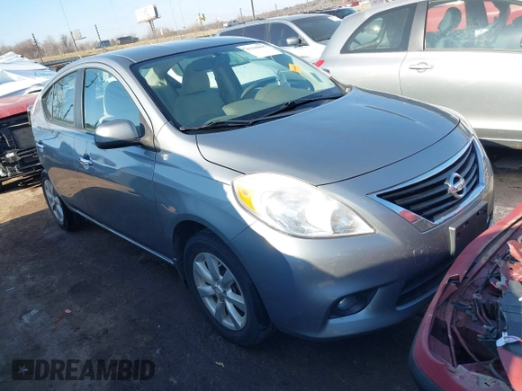 2012 Nissan Versa SV with VIN 3N1CN7AP9CL931142, listed as a IAAI auction lot 41230095 with 88,992 mi miles. Bid and sale history available at carsss.com. Image 1.