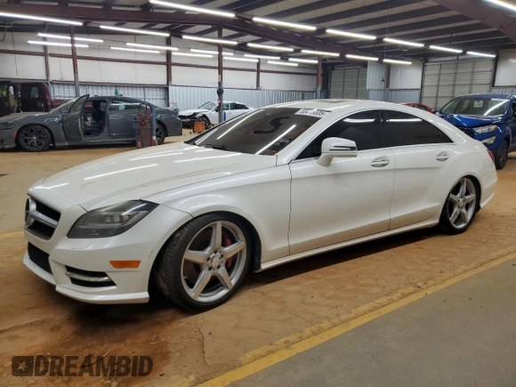 2014 Mercedes-Benz CLS-Class CLS 550 with VIN WDDLJ7DB1EA102123, listed as a Copart auction lot 53478605 with 143,847 mi miles and Clean Title. Bid and sale history available at carsss.com. Image 1.