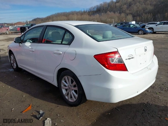 2012 Honda Civic Sdn EX with VIN 2HGFB2F83CH607671, listed as a IAAI auction lot 41644747 with 143,578 mi miles. Bid and sale history available at carsss.com. Image 3.
