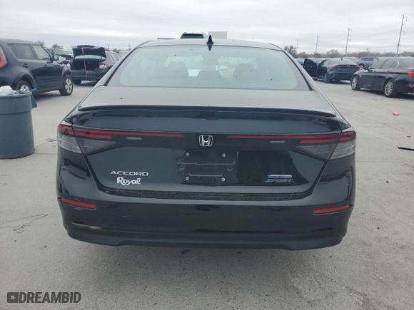 2024 Honda Accord Hybrid Sport with VIN 1HGCY2F50RA041208, listed as a Copart auction lot 45198475 with 5,103 mi miles and Salvage Title. Bid and sale history available at carsss.com. Image 6.