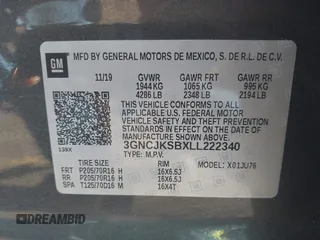 2020 Chevrolet Trax LS с VIN 3GNCJKSBXLL222340, выставлен на аукционе IAAI как лот 42072480 с пробегом 42 272 миль миль и . История ставок и продаж доступна на DreamBid. Изображение 9.