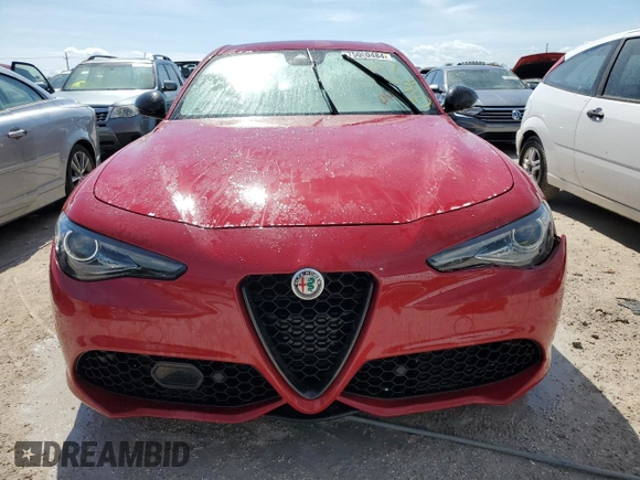 2019 Alfa Romeo Giulia Sport with VIN ZARFAMAN2K7605257, listed as a Copart auction lot 75080484 with 0 mi miles and Non Repairable. Bid and sale history available at carsss.com. Image 5.