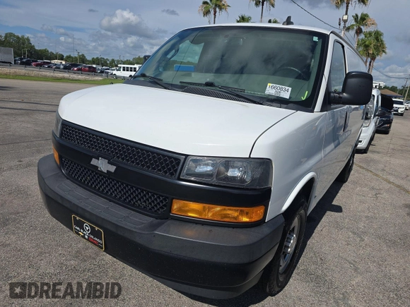 2021 Chevrolet Express Cargo z VIN 1GCWGAFPXM1166123, wystawiony jako IAAI lot #42566386 z przebiegiem 112 553 mil mil oraz . Historia ofert i sprzedaży dostępna na DreamBid. Obrazek 19.