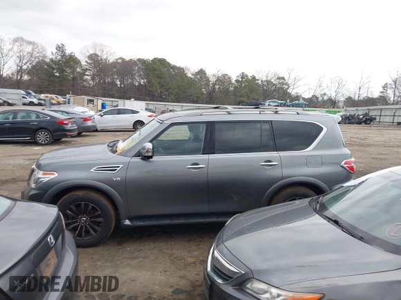 2018 Nissan Armada Platinum with VIN JN8AY2NF2J9333369, listed as a IAAI auction lot 41491584 with 124,048 mi miles. Bid and sale history available at carsss.com. Image 14.