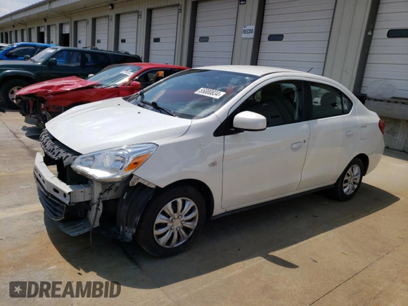 2019 Mitsubishi Mirage G4 ES with VIN ML32F3FJ8KHF11085, listed as a Copart auction lot 55000834 with 90,395 mi miles and Salvage Title. Bid and sale history available at carsss.com. Image 1.