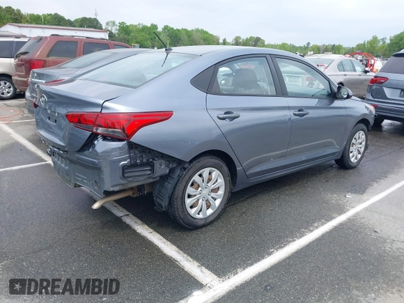 2020 Hyundai Accent SE with VIN 3KPC24A63LE109808, listed as a IAAI auction lot 41979487 with 101,806 mi miles. Bid and sale history available at carsss.com. Image 4.