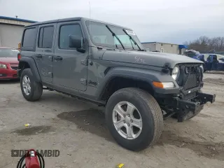 2023 Jeep Wrangler Willys with VIN 1C4HJXDGXPW545601, listed as a Copart auction lot 50020905 with 19,115 mi miles and Salvage title. Bid and sale history available at DreamBid. Image 4.