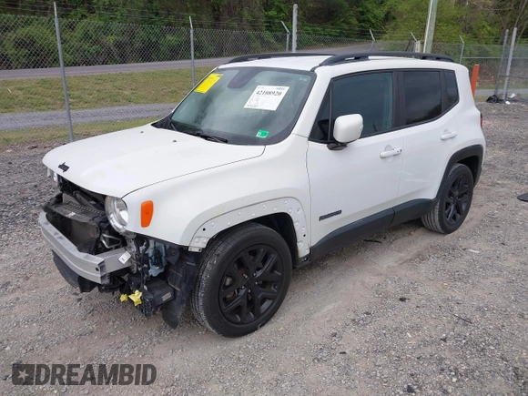 2017 Jeep Renegade Altitude with VIN ZACCJABB4HPF69471, listed as a IAAI auction lot 42108920 with 94,320 mi miles and . Bid and sale history available at DreamBid. Image 2.