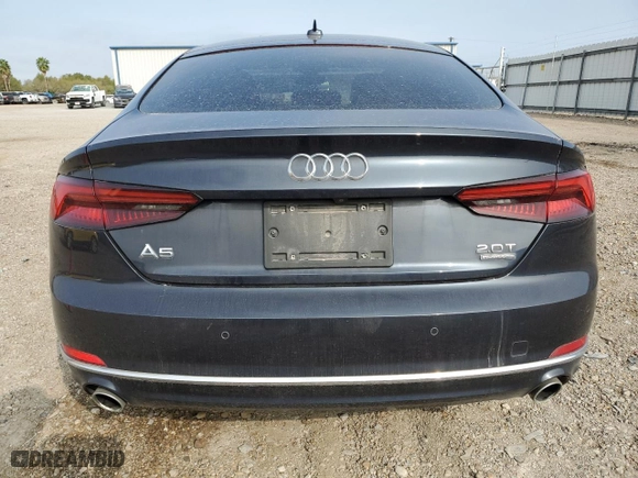 2018 Audi A5 Sportback Premium Plus with VIN WAUBNCF56JA025234, listed as a Copart auction lot 87240624 with 93657 miles and Salvage Title. Bid and sale history available at carsss.com. Image 6.