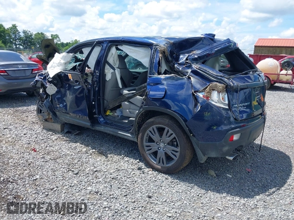 2021 Honda Passport EX-L with VIN 5FNYF8H51MB020250, listed as a IAAI auction lot 40009629 with 54,239 mi miles and . Bid and sale history available at DreamBid. Image 3.