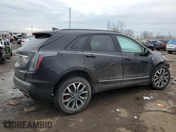 2023 Cadillac XT5 AWD Sport with VIN 1GYKNHRS4PZ232257, listed as a Copart auction lot 45865565 with 26,522 mi miles and Non repairable. Bid and sale history available at DreamBid. Image 3.