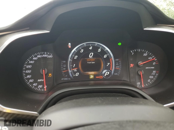 2016 Chevrolet Corvette Z06 3LZ z VIN 1G1YU2D63G5604830, wystawiony jako Copart lot #58211705 z przebiegiem 41 990 mil mil oraz Szkoda całkowita • Salvage title. Historia ofert i sprzedaży dostępna na DreamBid. Obrazek 9.