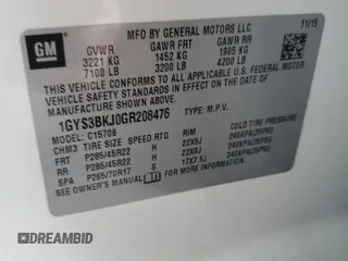 2016 Cadillac Escalade Luxury Collection z VIN 1GYS3BKJ0GR208476, wystawiony jako Copart lot #55760685 z przebiegiem 123 549 mil mil oraz Szkoda całkowita • Salvage title. Historia ofert i sprzedaży dostępna na DreamBid. Obrazek 12.