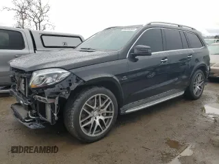 2017 Mercedes-Benz GLS with VIN 4JGDF7FE6HA747406, listed as a Copart auction lot 86595384 with 40,453 mi miles and Salvage Title. Bid and sale history available at carsss.com. Image 1.