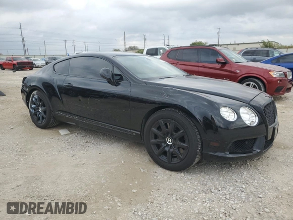 2014 Bentley Continental GT with VIN SCBFT7ZA2EC088631, listed as a Copart auction lot 77829624 with 40,198 mi miles and Salvage Title. Bid and sale history available at DreamBid. Image 4.