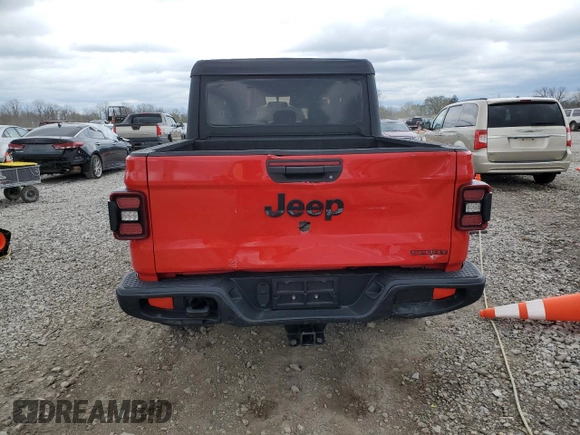 2020 Jeep Gladiator Sport S with VIN 1C6HJTAG0LL131338, listed as a Copart auction lot 50883235 with 50,547 mi miles and Salvage title. Bid and sale history available at DreamBid. Image 6.