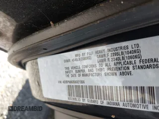 2005 Subaru Legacy with VIN 4S3BP686356321356, listed as a IAAI auction lot 41966786 with 124,939 mi miles and . Bid and sale history available at DreamBid. Image 9.