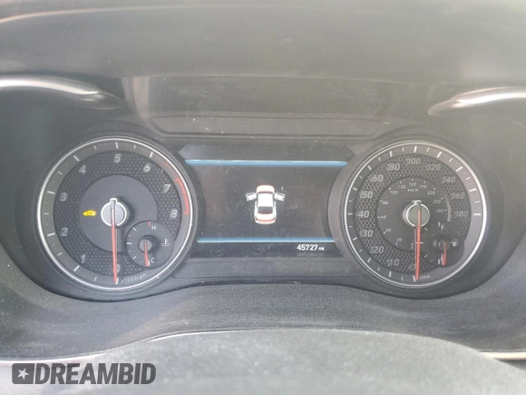 2019 Genesis G70 Dynamic with VIN KMTG34LE8KU037475, listed as a Copart auction lot 75364654 with 45,727 mi miles and Salvage Title. Bid and sale history available at DreamBid. Image 9.