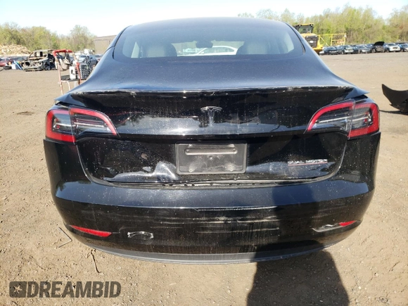2023 Tesla Model 3 Performance with VIN 5YJ3E1EC1PF577798, listed as a Copart auction lot 55032025 with 20,098 mi miles and Salvage Title. Bid and sale history available at carsss.com. Image 6.
