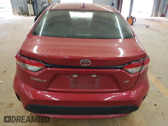 2020 Toyota Corolla LE with VIN 5YFEPRAEXLP103419, listed as a Copart auction lot 46466115 with 0 mi miles and Salvage Title. Bid and sale history available at carsss.com. Image 6.