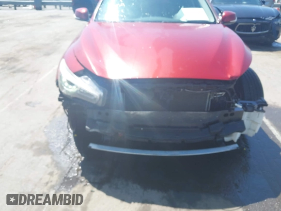 2015 Infiniti Q50 Premium with VIN JN1BV7AR2FM411095, listed as a IAAI auction lot 41932965 with 101,969 mi miles. Bid and sale history available at carsss.com. Image 6.