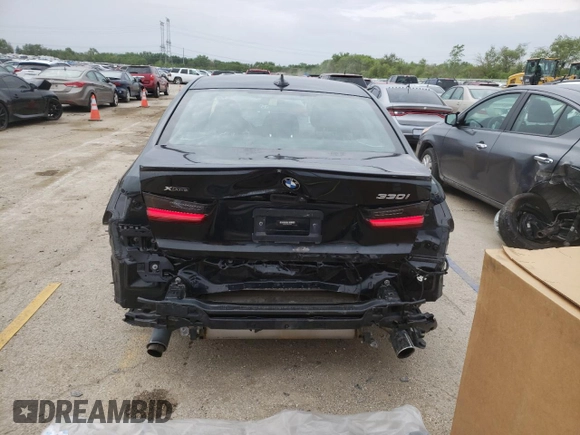 2019 BMW 3 Series 330i xDrive with VIN WBA5R7C54KFH25516, listed as a Copart auction lot 51862063 with 60,835 mi miles and Non Repairable. Bid and sale history available at carsss.com. Image 6.
