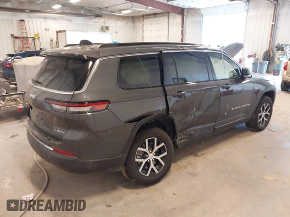 2025 Jeep Grand Cherokee Limited z VIN 1C4RJKBG6S8675253, wystawiony jako IAAI lot #42503091 z przebiegiem 4 975 mil mil oraz . Historia ofert i sprzedaży dostępna na DreamBid. Obrazek 4.