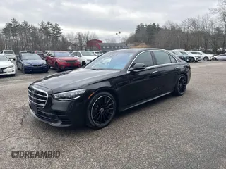 2022 Mercedes-Benz S-Class S 580 with VIN W1K6G7GB3NA129301, listed as a IAAI auction lot 41934575 with 94,735 mi miles. Bid and sale history available at carsss.com. Image 2.