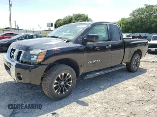 2008 Nissan Titan XE with VIN 1N6BA06A88N301438, listed as a Copart auction lot 59638385 with 122,576 mi miles and Salvage title. Bid and sale history available at DreamBid. Image 1.