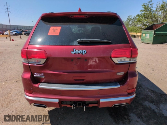 2015 Jeep Grand Cherokee Summit with VIN 1C4RJFJM6FC833687, listed as a Copart auction lot 59620695 with 110,074 mi miles and Salvage title. Bid and sale history available at DreamBid. Image 6.