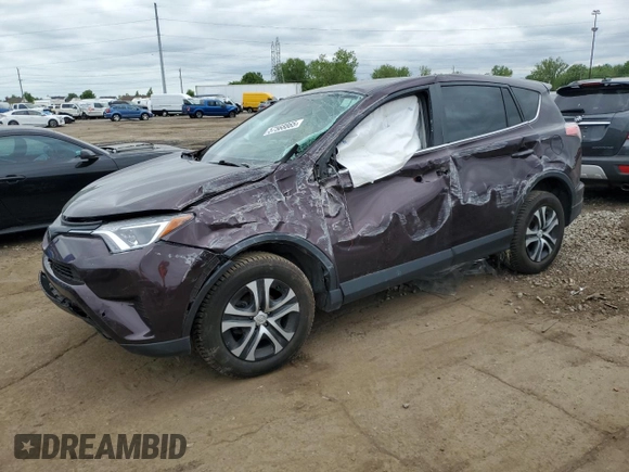 2018 Toyota RAV4 LE with VIN 2T3BFREV0JW773614, listed as a Copart auction lot 57568865 with 76,429 mi miles and Clean title. Bid and sale history available at DreamBid. Image 1.