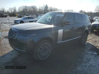 2021 Land Rover Range Rover P525 Westminster with VIN SALGS2SE9MA428204, listed as a Copart auction lot 88078035 with 35,363 mi miles and Salvage title. Bid and sale history available at DreamBid. Image 1.