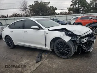 2021 Cadillac CT5 V-Series with VIN 1G6DV5RW6M0144314, listed as a Copart auction lot 45296315 with 35,030 mi miles and Salvage title. Bid and sale history available at DreamBid. Image 4.
