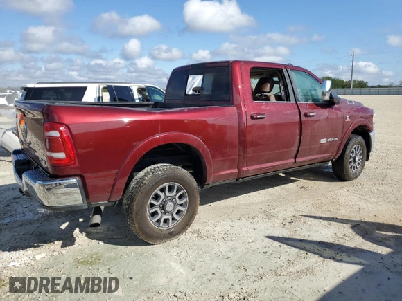 2022 Ram 2500 Longhorn with VIN 3C6UR5GL4NG101511, listed as a Copart auction lot 84820884 with Not provided miles and Non repairable. Bid and sale history available at DreamBid. Image 3.