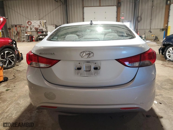 2011 Hyundai Elantra GLS PZEV with VIN 5NPDH4AE2BH033776, listed as a Copart auction lot 46393295 with 81,632 mi miles and Salvage Title. Bid and sale history available at carsss.com. Image 6.
