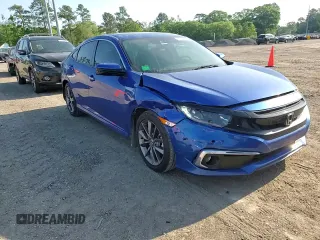 2020 Honda Civic Sedan EX with VIN 19XFC1F33LE024216, listed as a Copart auction lot 52208225 with 48,645 mi miles and Salvage Title. Bid and sale history available at carsss.com. Image 10.